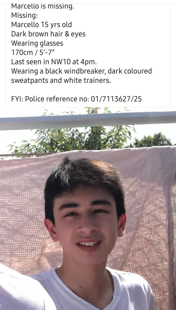 Marcello is missing from #NW10
Wrottesly rd area. He went out at 4pm Fri 31 Jan and did not return at his planned time. Please share..