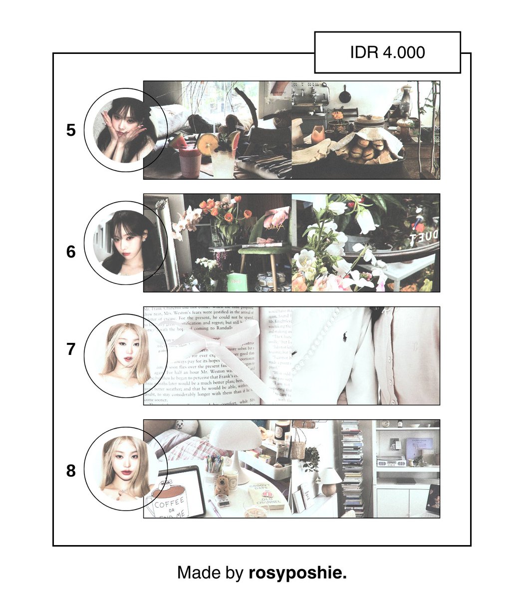 retweets will be very appreciated!

hi! aku ada layout moodie Jennie, Hanni, Winter, dan Wonyoung. harganya 4k each dapat ava jpng yaa. aku juga open by req (+500). 🤍

#zonauang #zonaba