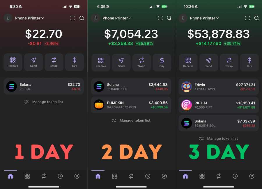 Nas_tech_AI's tweet photo. Have 0.1 SOL and a phone?

Starting tomorrow, you'll make 15-20 SOL DAILY

Your phone will literally become a MONEY PRINTER.

Here's how I did it 🧵👇 https://t.co/rJo00pNUrm