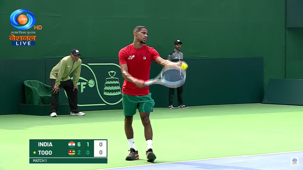SportsArena1234's tweet photo. 🎾TEAM INDIA IS 2-0 UP AGAINST TOGO IN DAVIS CUP TIE

Sasikumar Mukund defeated Liova Ajavon🇹🇬 6-2, 6-1 in the first match of the Davis Cup - World Group I Play-off tie.

Ramkumar Ramanathan defeated Thomas Setodji🇹🇬  6-0, 6-2 in the 2nd match of the tie. https://t.co/qV4VYY8j5T