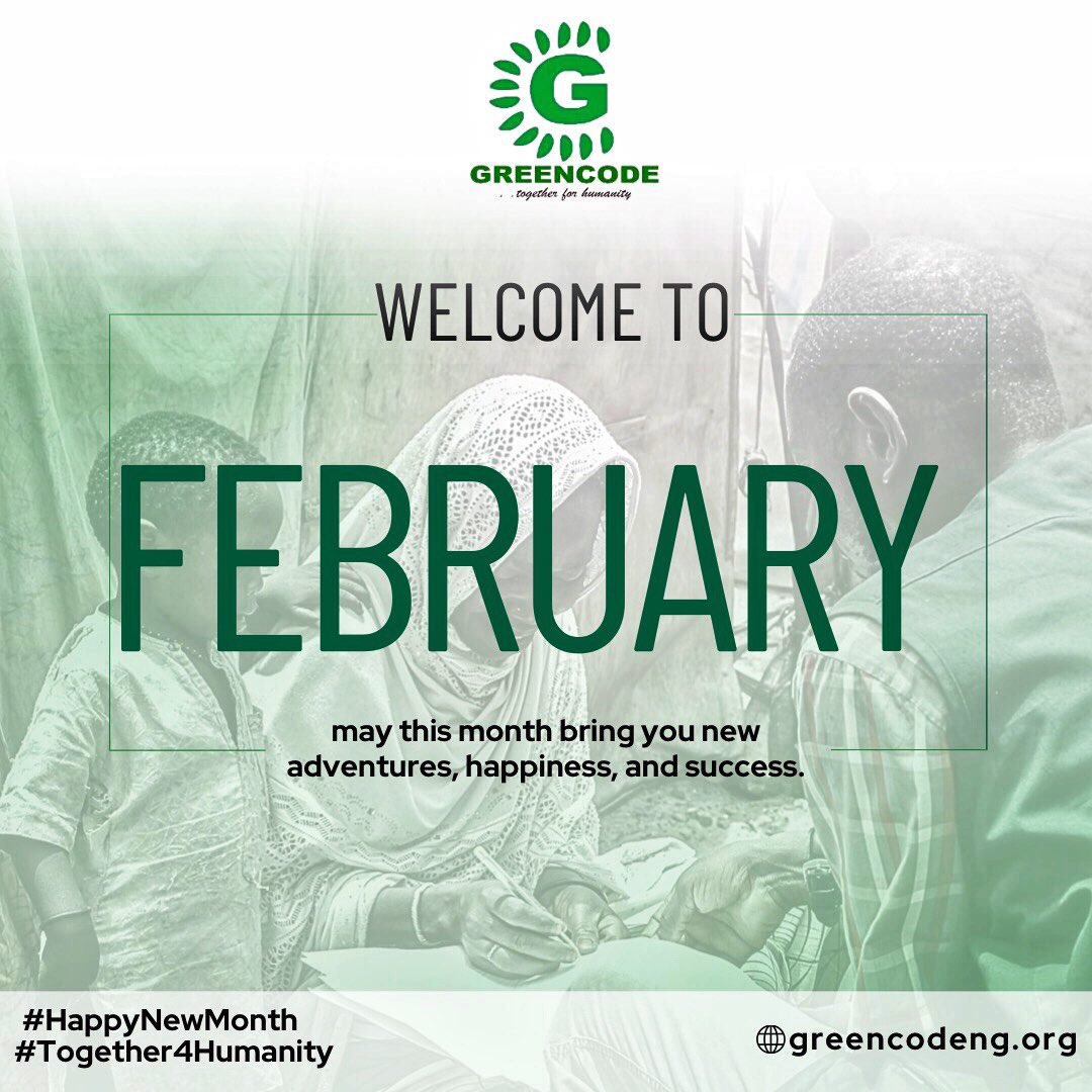 greencode12's tweet image. Happy New Month from all of us in GREENCODE Nigeria!

#February2025 #NewMonth #togetherforhumanity