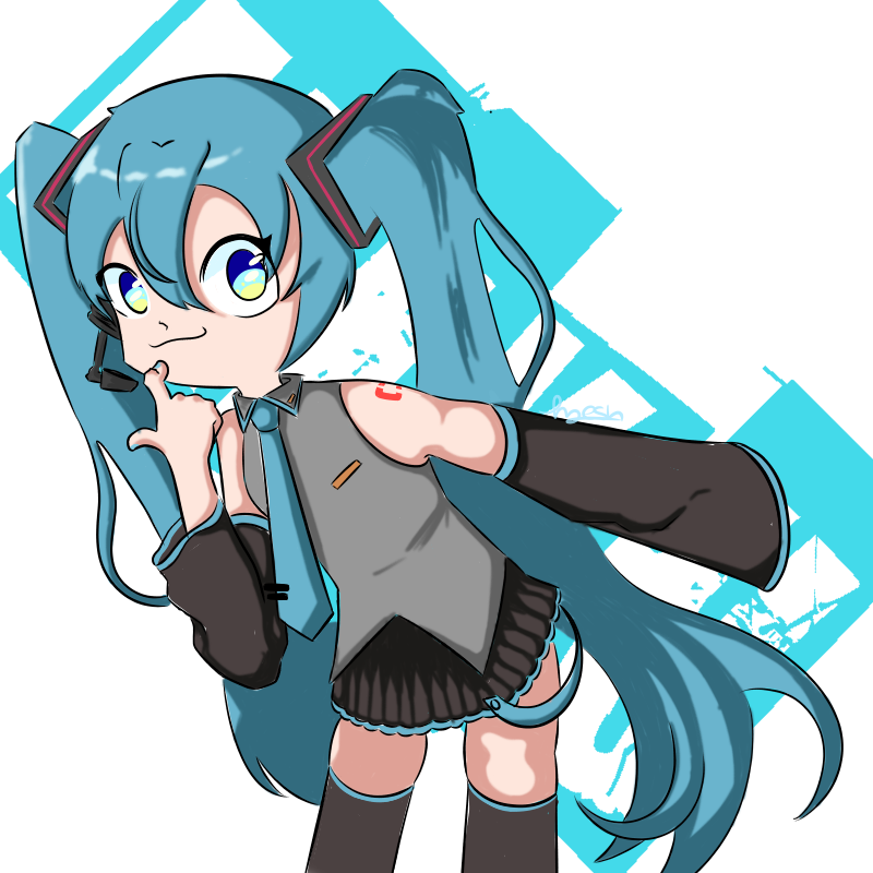 NobodyButMESH's tweet photo. uuuh idk Hatsune Miku or something :/ https://t.co/yzgxRsdZpQ