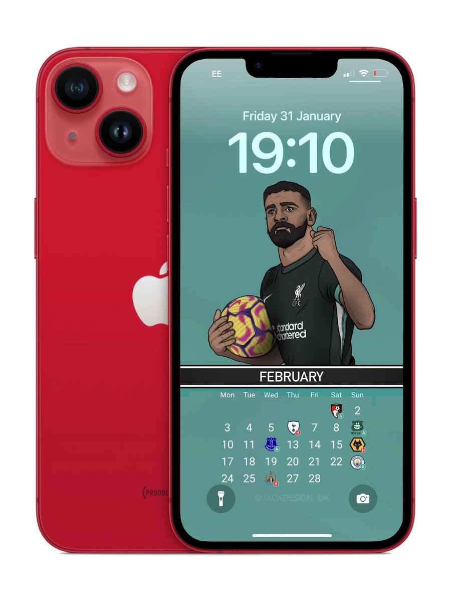 📱 February Lock Screens 📱 

Fixture calendar lock screens for another huge month for the reds!

This month you’ve got Salah, Slot, Nunez and Chiesa to choose from. Save the images in the replies.

If you enjoy these, please help me out by giving it a RT 🙌