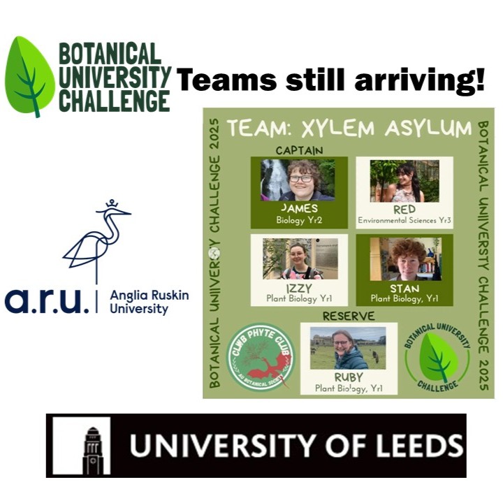 Botanical University Challenge (@bucbotany) on Twitter photo Late arrivals for Botanical University Challenge #BUC2025 @angliaruskin <a href="/ARU_Biology/">ARU_Biology</a> and University of Leeds <a href="/SebUrbanBotany/">Seb 🌱🌿☘️🌱</a> ! Also first of team pictures - Team Xylem Asylum from Clwb Phyte Club at University of Aberystwyth <a href="/ibers_aber/">IBERS - Aber</a> . Many more team pictures to follow!! Late arrivals for Botanical University Challenge #BUC2025 @angliaruskin <a href="/ARU_Biology/">ARU_Biology</a> and University of Leeds <a href="/SebUrbanBotany/">Seb 🌱🌿☘️🌱</a> ! Also first of team pictures - Team Xylem Asylum from Clwb Phyte Club at University of Aberystwyth <a href="/ibers_aber/">IBERS - Aber</a> . Many more team pictures to follow!!