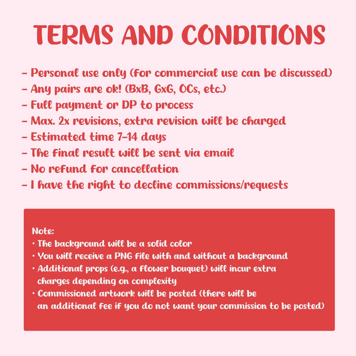 lixmonade's tweet photo. [ shares are appreciated ]

hai semuanya! mendekati hari valentine, aku open commission dengan harga khusus couple loh ✨ cocok banget buat kalian yang pengen mengabadikan momen spesial bareng pasangan ❤️ 

bagi yang tertarik, bisa langsung hubungi aku melalui DM atau WA yaa! 📩 https://t.co/GanNhKbavY