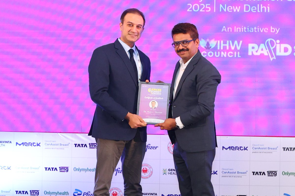 IHWCouncil's tweet photo. Dr. Rajeev Sharma, Vice President, Medical Affairs, Tata 1mg, took the stage at #CancerSummit2025 and delivered an insightful keynote on "Decoding Cancer: A Reality of Probabilities, Not Certainties." 

A deep dive into the evolving landscape of cancer care and treatment.

#WorldCancerDay #CancerSummit