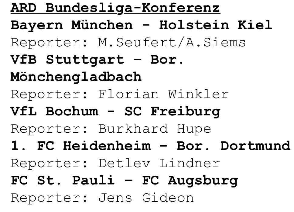Die Bayern legen vor, Dortmunds Spiel vor Kovac, viel Abstiegskampf -  in DER ARD Bundesliga-Konferenz - hörbar in voller Länge ab 15.30 Uhr u.a. in der @Sportschau App oder später @wdr2 📻 🧡