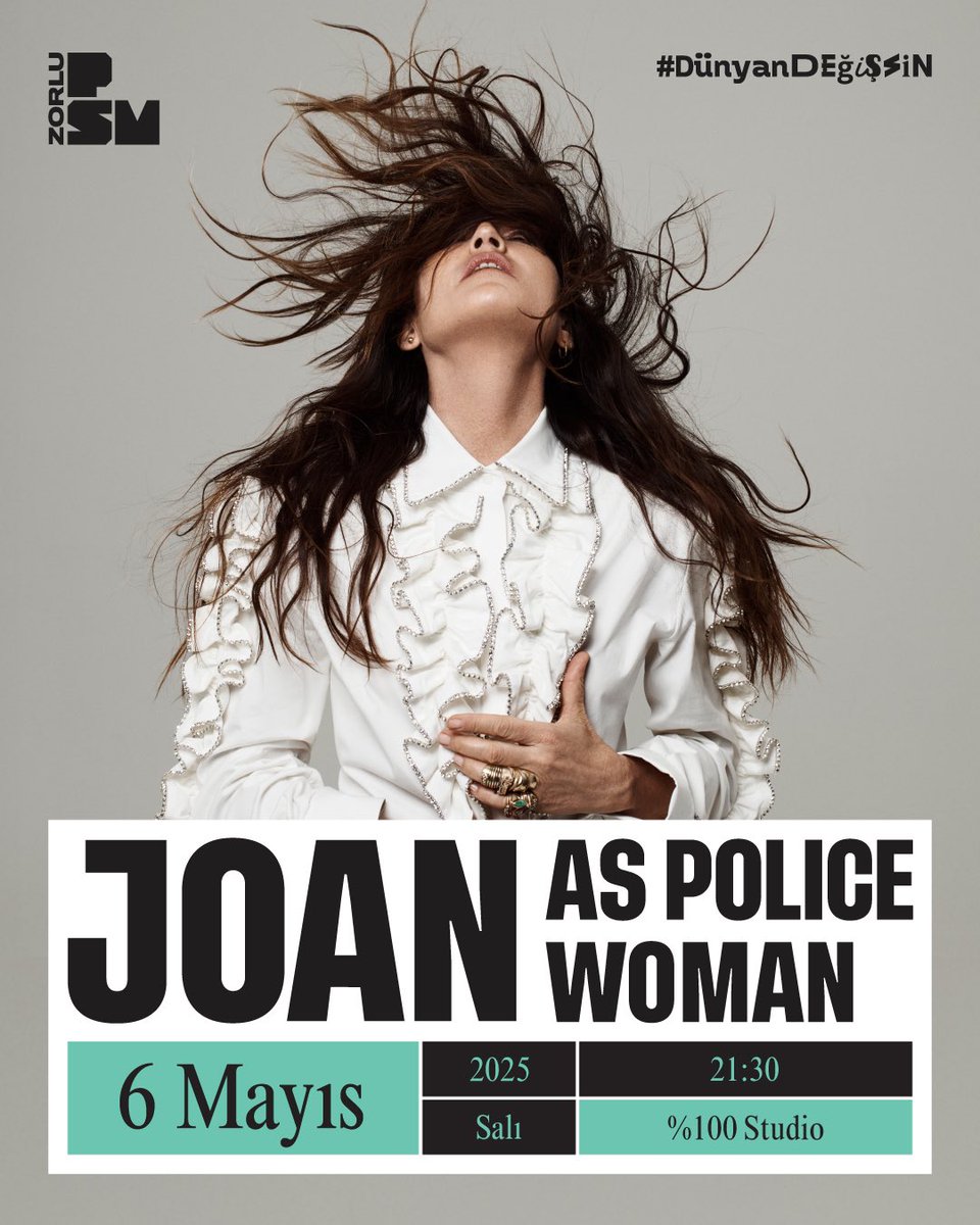 Alternatif müziğin en zarif ve derinlikli seslerinden Joan As Police Woman, büyüleyici sahne enerjisi ve duygusal yoğunluğu yüksek şarkılarıyla 6 Mayıs’ta %100 Studio’da!
Kimi zaman derin bir melankoli, kimi zaman ışıldayan bir umut taşıyan besteleriyle Joan dinleyicilere güçlü