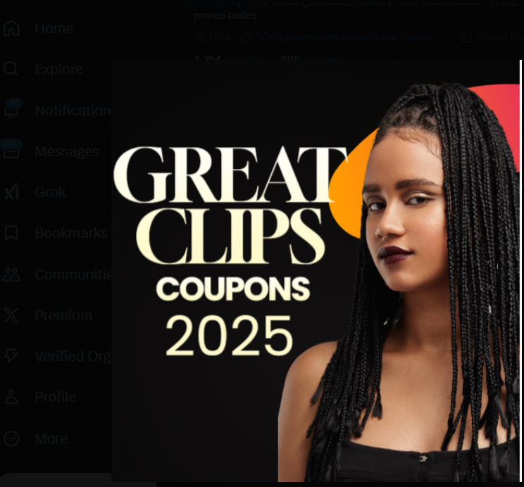 Great Clips Coupons February 2025
🥰Heyy! If you need a fresh haircut or a new look? No further than Great Clips salons.🥰💇‍♀️9% Off Your Next Haircut - Great Clips Coupon💇‍♀️

🌟promorecharge.com/coupon/8-99-gr…🌟

#GreatClipsPromocodes #GreatClips #GreatClipsDiscount #GreatClipsCouponcode