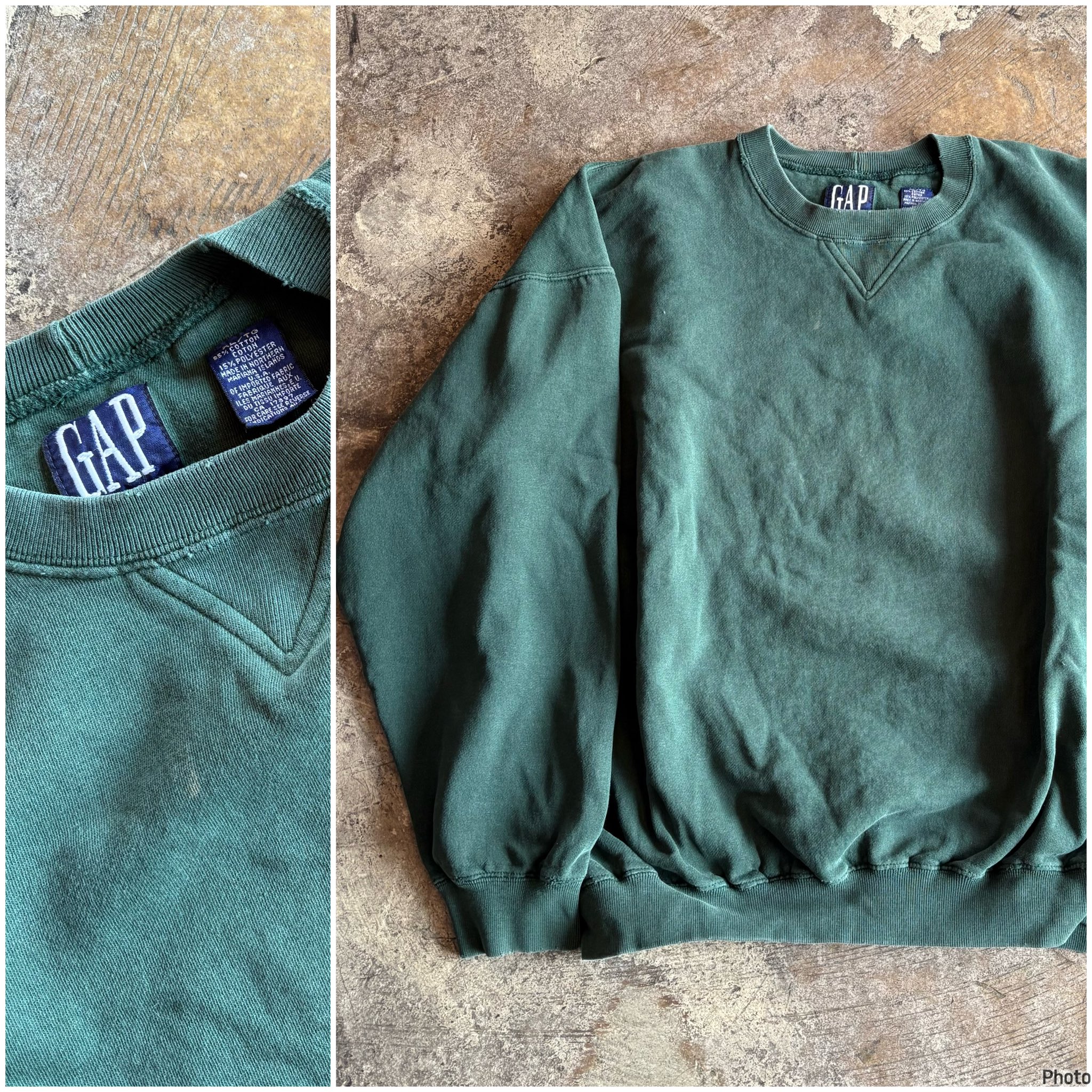OLD GAP 無地 ブラック ブランク スウェット USA製 L