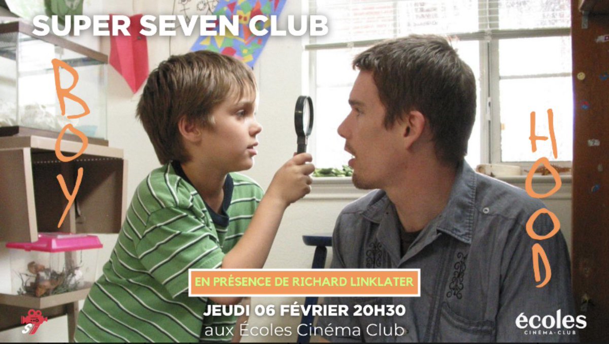 SuperSevenFR's tweet photo. À cinéaste d’exception, séance d’exception !

Nous aurons l’immense plaisir d’accueillir Richard Linklater, réalisateur de BOYHOOD, qu’il viendra nous présenter CE jeudi 6 février à 20:30, au @ParisCinemaClub !

Réservations fortement conseillées ici :  https://t.co/PSR8znIGoX https://t.co/BCBkoaOMVE