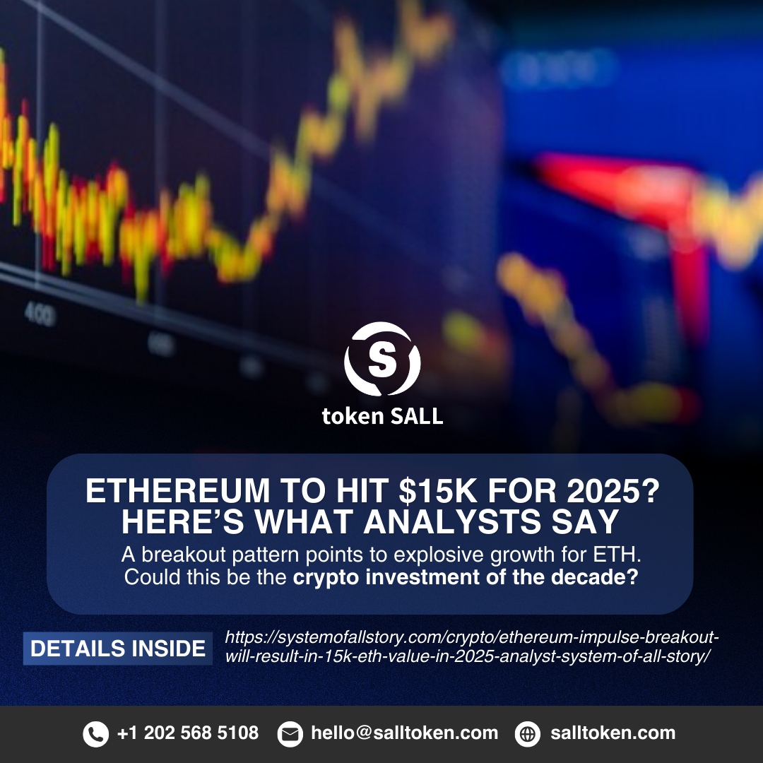 SALLtoken's tweet image. Ethereum to hit $15K in 2025? 🚀 

Analysts are predicting explosive growth for ETH, with a breakout pattern pointing to massive potential. 🌍 

Could this be the crypto investment of the decade? Don’t miss out on the future of digital currency! 💡