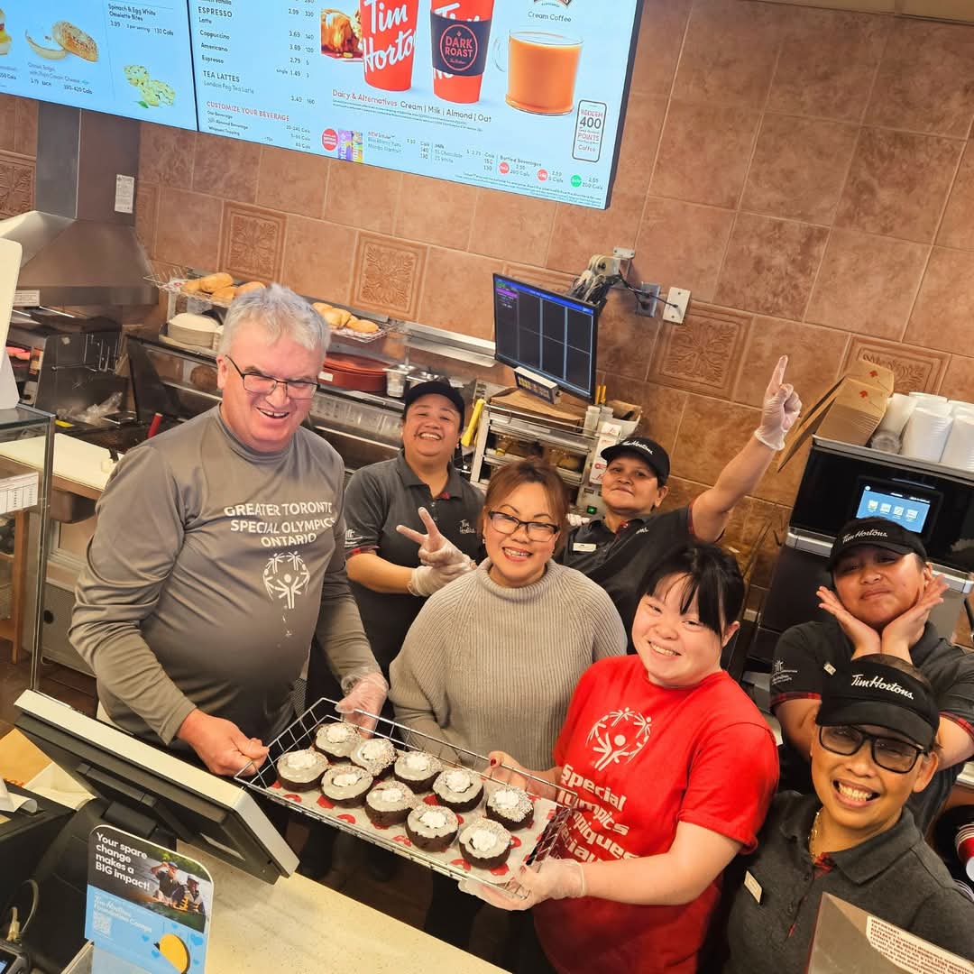 SOToronto1's tweet photo. Be sure to get your Special Olympic Donuts at @TimHortons.  They're on sale through this weekend! #choosetoinclude https://t.co/K2yKZUDU41