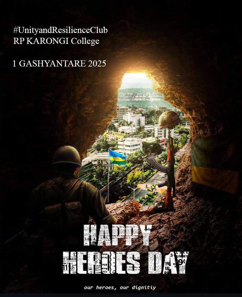 unity_rpKC's tweet image. Ihuriro ry&apos;Ubumwe n&apos;Ubudaheranwa/RP-Karongi College ryifurije Abanyarwanda bose umunsi mwiza w’Intwari z’igihugu.

Ubutwari n’ubumwe bw’Abanyarwanda, inkingi z’iterambere.