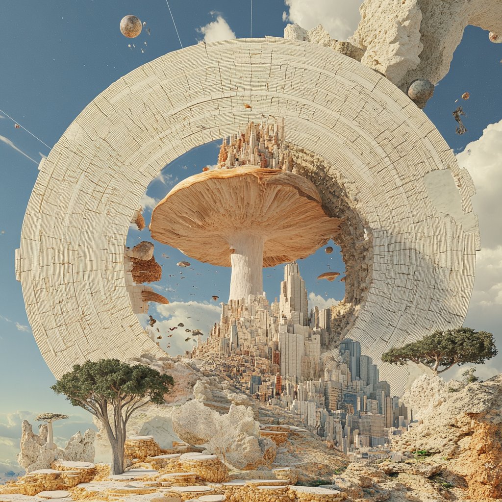 odysseo's tweet photo. One thing i'd like to understand: this give away ai style with 'detail greeble at scale impressing through spatial coherence to large scale shapes' If this is a tendency emerging out of llm architecture, or is mainly result of popular taste in original training data? https://t.co/QLn21S42AK