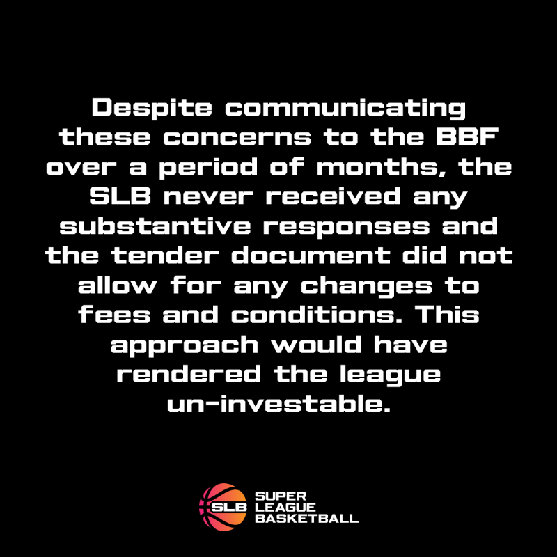 SprLeagueBballM's tweet photo. Super League Basketball Chair Vaughn Millette has issued a statement on behalf of SLB clubs regarding the long-term licence for the men’s professional basketball league in Britain. 

Click below to read the full statement on our website.

#BritishBasketball