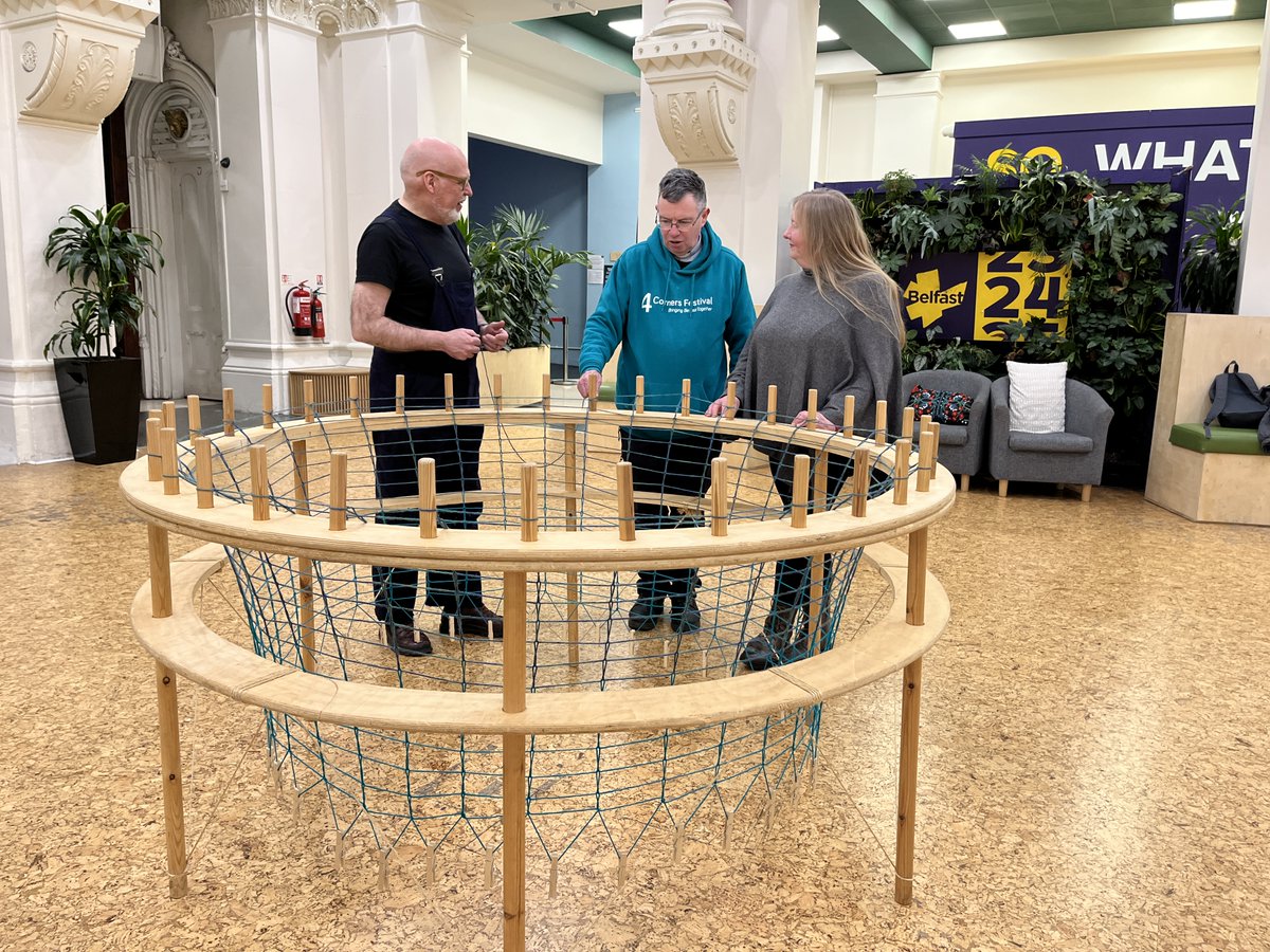 4CornersBelfast (@4cornersbelfast) on Twitter photo Join us at <a href="/2RoyalAvenue/">2 Royal Avenue</a> to help create a stunning knitted artwork!
From 1-8 Feb, a large-scale knitting loom will grow, weaving Belfast’s vibrant stories together.
Drop in, add your stitch and see it unveiled at the Festival’s closing event.
No tickets required!
#4Corners Join us at <a href="/2RoyalAvenue/">2 Royal Avenue</a> to help create a stunning knitted artwork!
From 1-8 Feb, a large-scale knitting loom will grow, weaving Belfast’s vibrant stories together.
Drop in, add your stitch and see it unveiled at the Festival’s closing event.
No tickets required!
#4Corners