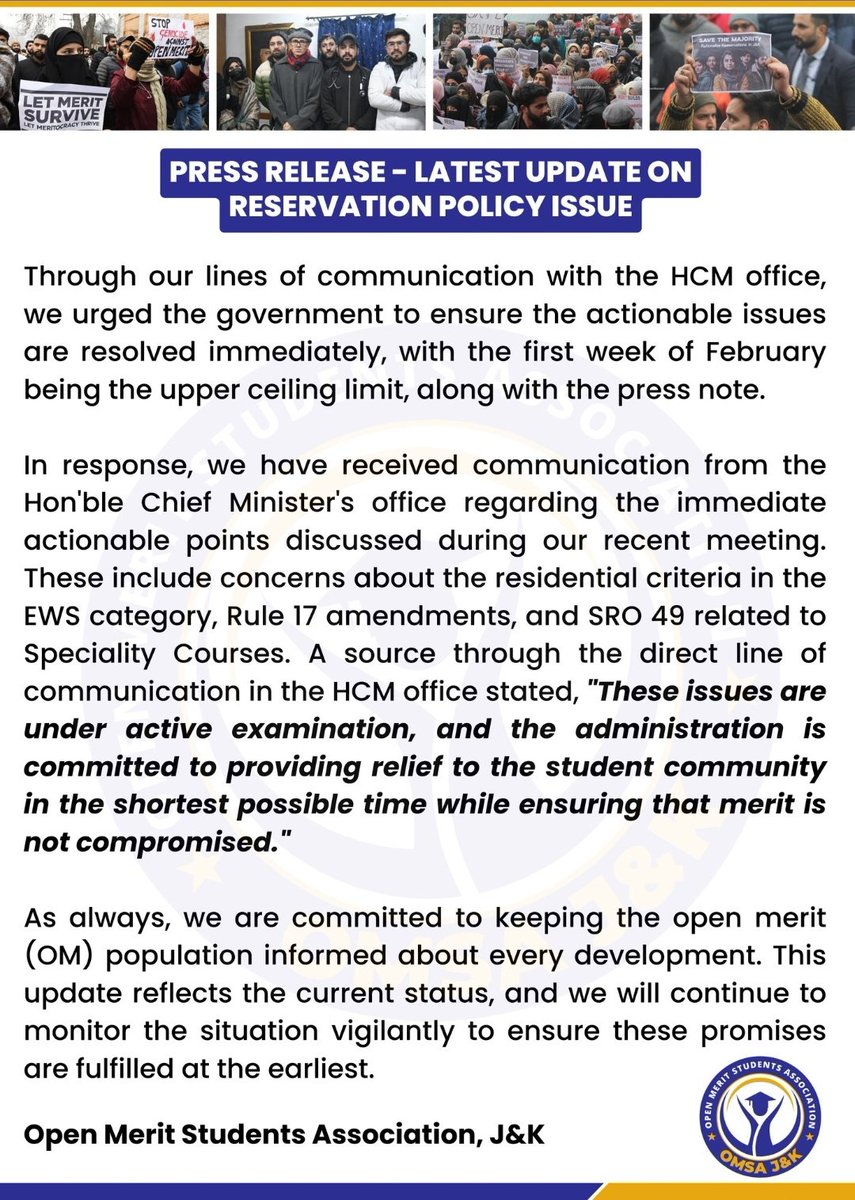 tafazulbilal's tweet image. It&apos;s already the 1st week of February, and as promised, the immediate relief was to be given in the shortest possible time, tentatively by 7th Feb. Youth is still waiting please ensure timely action. Don&apos;t force us to hit the streets again!
@parawahid @OmarAbdullah @JKNC_