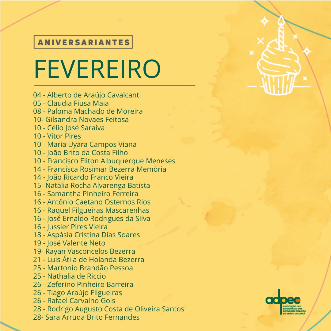 adpec_oficial's tweet photo. 🎉 Felicidades aos aniversariantes de fevereiro!

Que este mês traga muita alegria, amor e sucesso! A ADPEC se alegra em celebrar esse momento único em suas vidas. Que seus desejos se realizem e que este novo ano traga ainda mais luz e prosperidade! 🎈 https://t.co/Sr5LsJWHhY