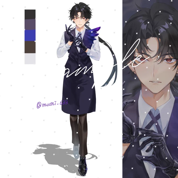 立ち絵制作のサムネのためにちゃんとした立ち絵作ったから投げ うちの子たち