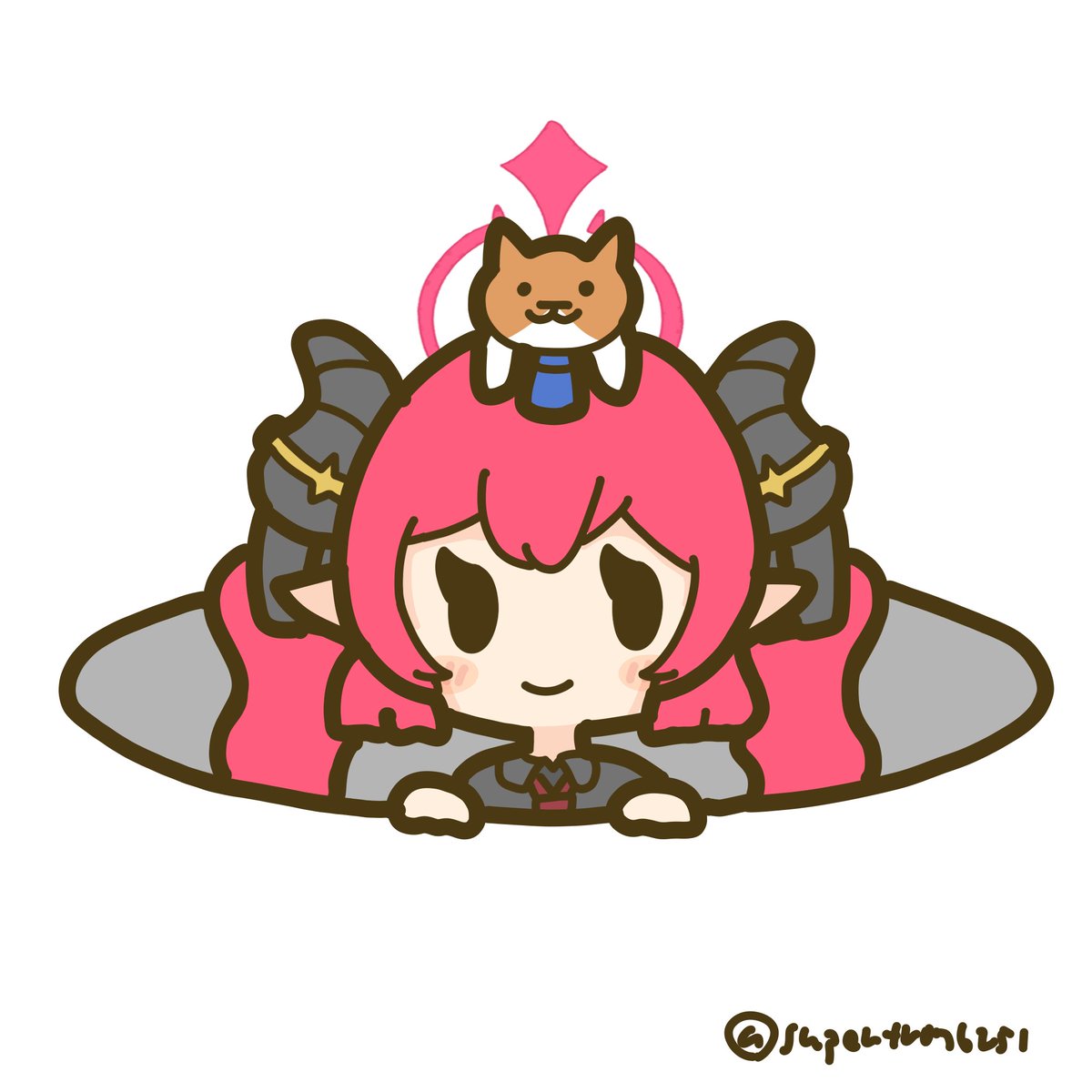ジュンコ(ブルアカ) 「ヒョッコリ 」|トロンのイラスト
