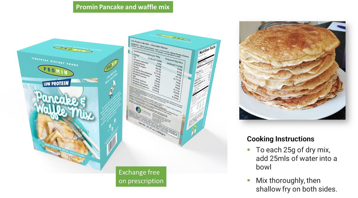 macdonj's tweet photo. Make sure you order your Promin pancake mix in time for Pancake Tuesday. Low protein/exchange free. You just need to add water to powder. https://t.co/uno65N4KGQ