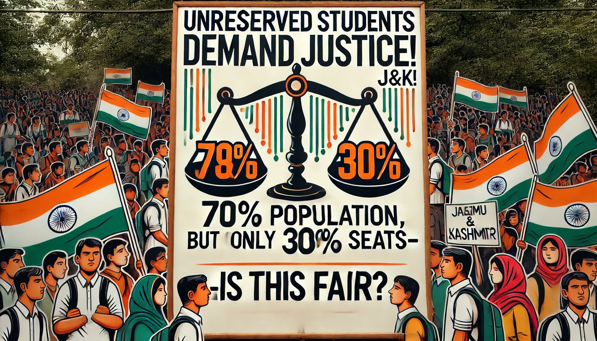 Shah_imran176's tweet photo. Education and opportunities should be based on merit, not discrimination.
🔹 We stand for equality, transparency, and a just system for all!
#JusticeForUnreserved #EqualOpportunities #FairEducationSystem #JammuAndKashmir
@medicos_jk @OMSA_JK @OmarAbdullah @RuhullahMehdi
#saveOm https://t.co/SZr3KmtKiJ