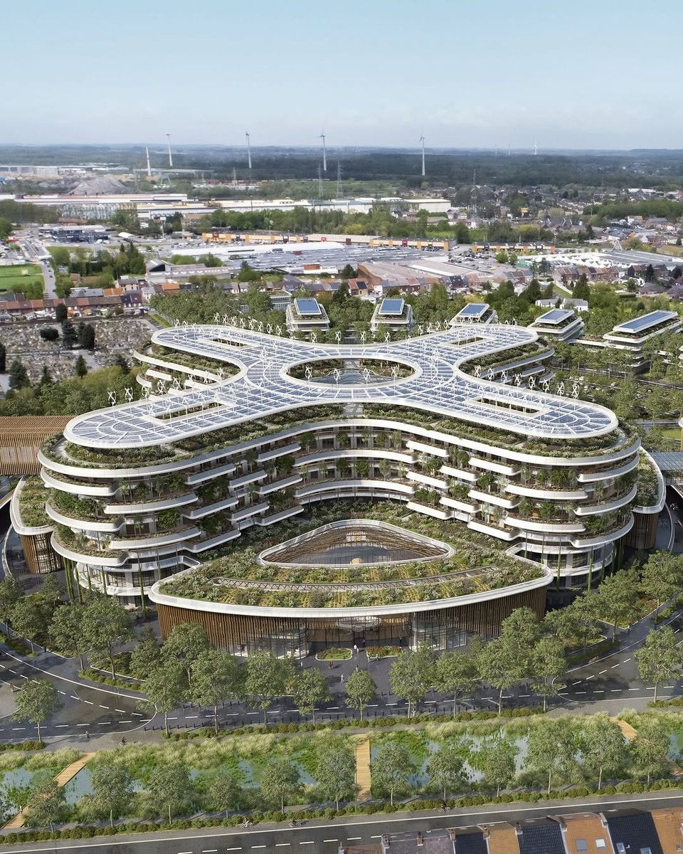 Project Overview
Vincent Callebaut Architectures' HOSPIWOOD project in La Louvière, Belgium, reimagines the traditional hospital design, prioritizing biophilia, sustainability, and patient well-being.

Design Highlights

1. Urban forest setting, promoting a natural environment