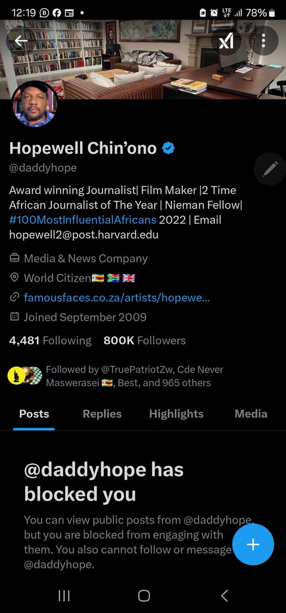 MatamboT97's tweet image. Just got blocked by Hopewell Chin&apos;ono. Who&apos;s next to join the club? #BlockChallenge

@Mug2155
@CDEaddo 
@NzwetuKuda 
@AfricanHub_