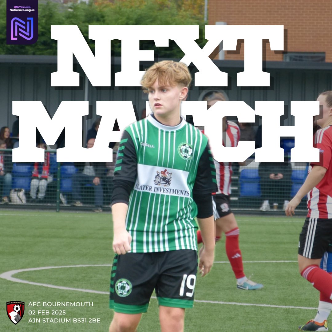 Keynsham Town LFC (@_ktlfc) on Twitter photo 🏠 Back at home this sunday against <a href="/AFCBournemouthW/">AFC Bournemouth Women</a>
🟢 Come down and show your support
🎟️ £5 Entry
<a href="/FAWNL/">FA Women's National League</a> 🏠 Back at home this sunday against <a href="/AFCBournemouthW/">AFC Bournemouth Women</a>
🟢 Come down and show your support
🎟️ £5 Entry
<a href="/FAWNL/">FA Women's National League</a>