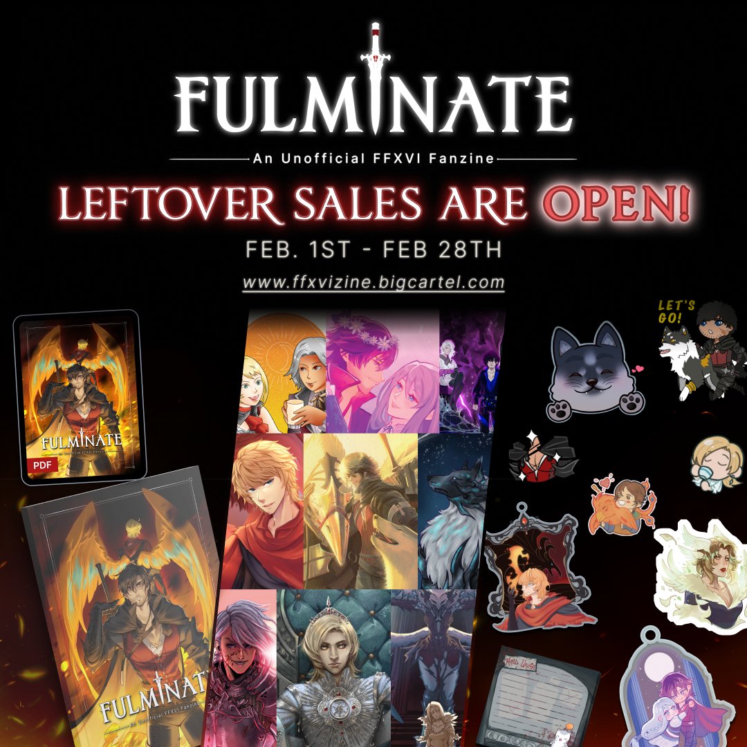 ❤️‍🔥 Leftover Sales are OPEN! ❤️‍🔥

From February 1-28, our wares will be available one final time (while supplies last)! If you missed preorders, or want to get more merch, now is your chance!

Link below in thread 🧵