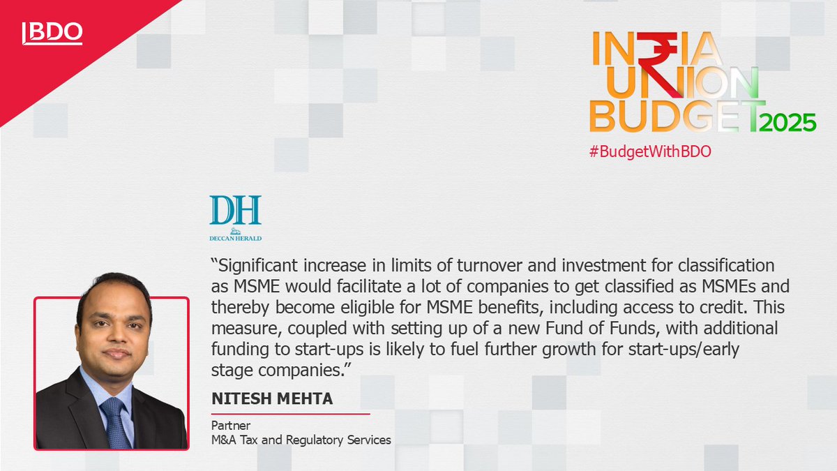BDO in INDIA (@bdoind) on Twitter photo #NiteshMehta <a href="/DeccanHerald/">Deccan Herald</a>
Read more here: bit.ly/40UOJH2
#BDOIndia #BudgetwithBDO #Budget2025 #IndiaUnionBudget2025 #IndiaBudgetAnalysis #TaxReforms2025 #FiscalPolicy2025 #FinanceMinister #NiteshMehta <a href="/DeccanHerald/">Deccan Herald</a>
Read more here: bit.ly/40UOJH2
#BDOIndia #BudgetwithBDO #Budget2025 #IndiaUnionBudget2025 #IndiaBudgetAnalysis #TaxReforms2025 #FiscalPolicy2025 #FinanceMinister