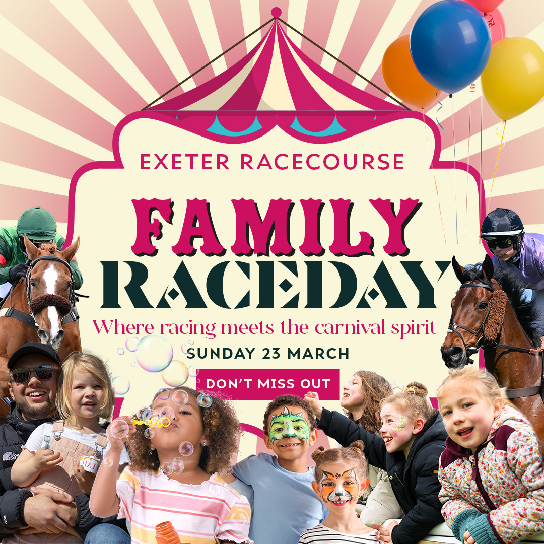 ExeterRaces's tweet photo. We are welcoming back our Family Raceday...this year we have a carnival theme, with lots of free kids entertainment🎪✨
Book your tickets now and have something for you and your loved ones to look forward too🏇🤩
#familyday #kidsentertainment #exeterracecourse https://t.co/udptHcpUzp
