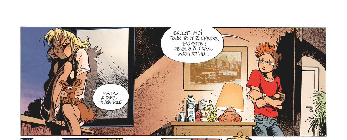 3gr3S_S3rg3's tweet image. Quand Zidrou &amp;amp; Frank Pé rendent hommage avec un petit clin d’œil à 
#Franquin #Delaf #Dubuc #Lesnombrils #JeanDupuis #Imprimerie 
(Saurez reconnaître l’autre personnage dans le cadre photo 😉)