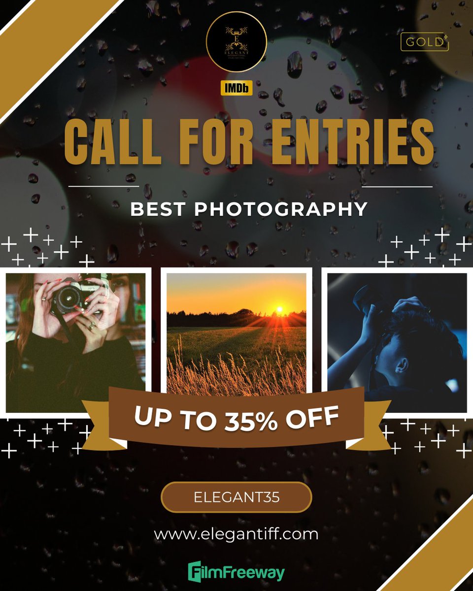 elegantiff's tweet image. CAPTURE THE MOMENT!

Submissions are NOW OPEN for our &quot;Best Photography&quot; Category!
To celebrate, we&apos;re offering an EXCLUSIVE DISCOUNT CODE!

Click the link in our bio to submit your stunning shots!
. 
. 
. 
. 
 #BestPhotography #SubmissionOpen #FilmFestival