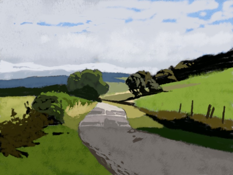 johnbpainter's tweet photo. One of my favourite roads ❤  #digitalpainting https://t.co/Fx1jsBbkZw