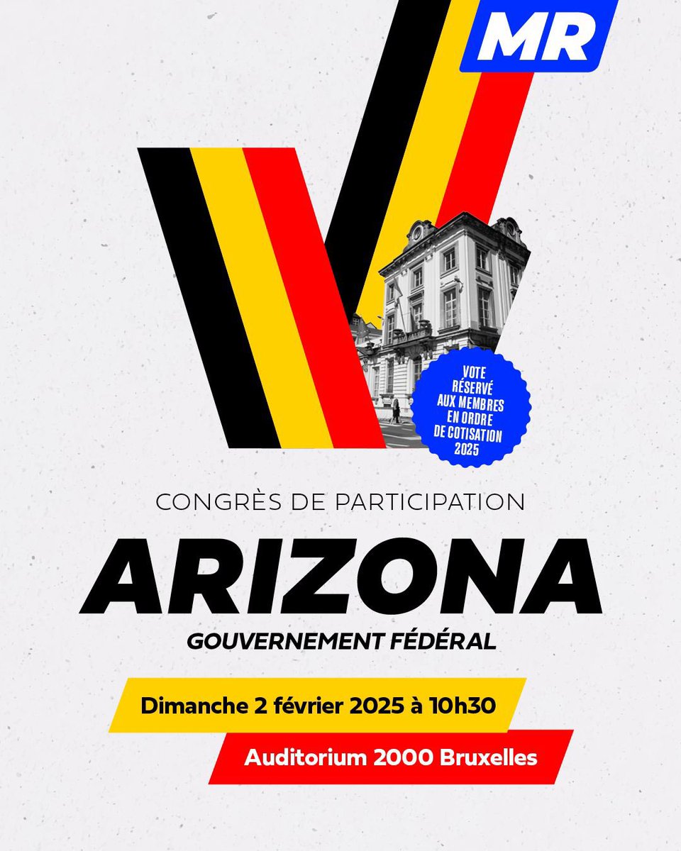 📯 Après plusieurs mois de négociations intenses, un accord de gouvernement fédéral a été conclu, portant la marque du MR !
✅ Baisse des impôts, soutien aux indépendants et aux PME, renforcement de la sécurité et relance économique : des avancées majeures ont été obtenues.
📍