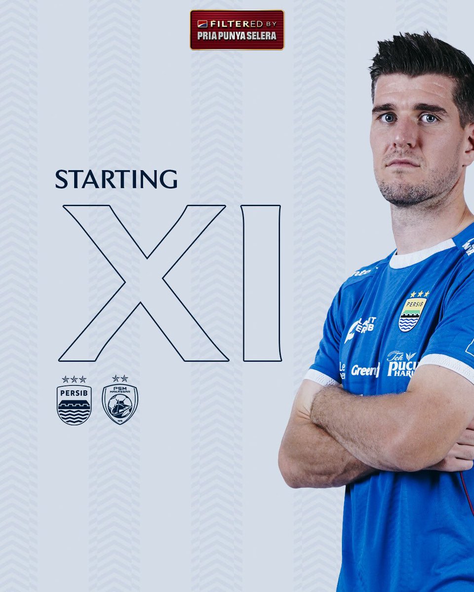 persib's tweet photo. Starting XI #PERSIB menghadapi PSM Makassar malam ini. Prung menangkeun SIB🔵👊
 
Supported Pria Punya Selera 

#PERSIBDAY #WeArePERSIB https://t.co/isf8QgnUAl