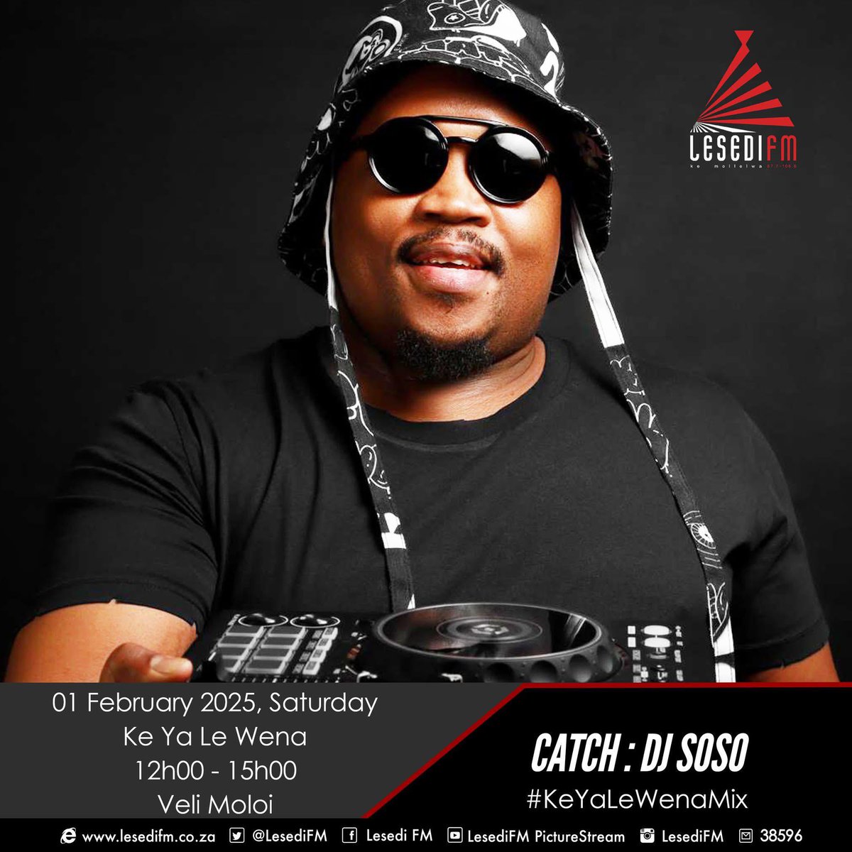 Catch my mix on <a href="/LesediFM/">#KeMollelwa</a> today with Veli Moloi. 
From 13h30