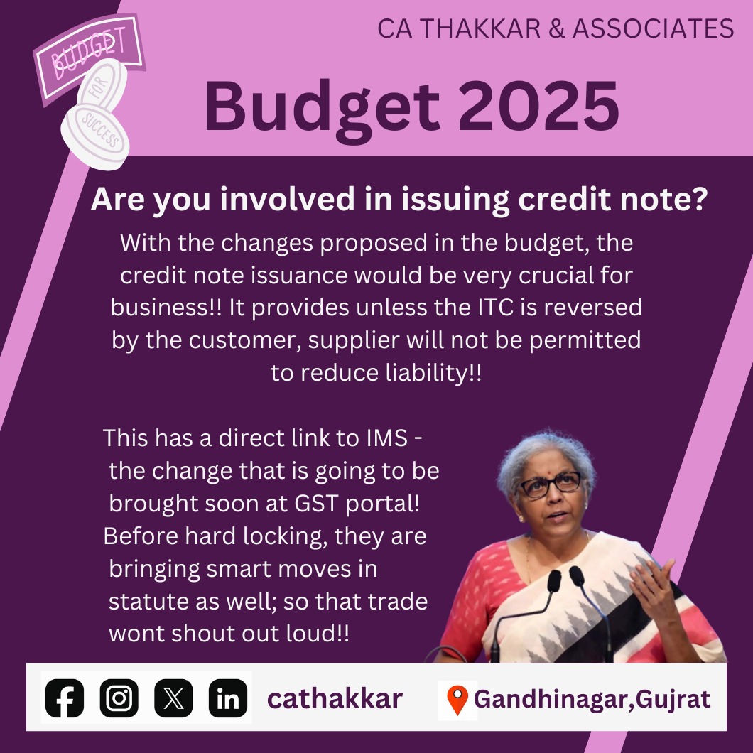 cathakkarr's tweet image. With the new budget proposals, credit note issuance takes center stage! 📑💡 #GSTUpdates #CreditNotes #BusinessCompliance #TaxChanges #ITC #GSTPortal #Taxation #InvoiceMatching #GSTChanges2025 #SupplyChainManagement #FinanceUpdates #SmartTaxMoves #Budget2025