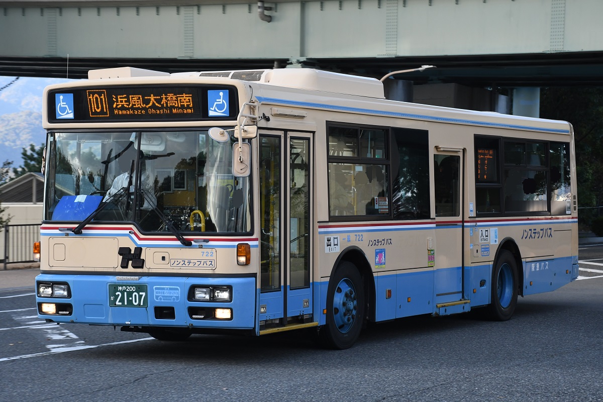 阪急バス 722 芦屋浜 神戸200か2107 PJ-LV234L1 2024/11/29/ 撮影
