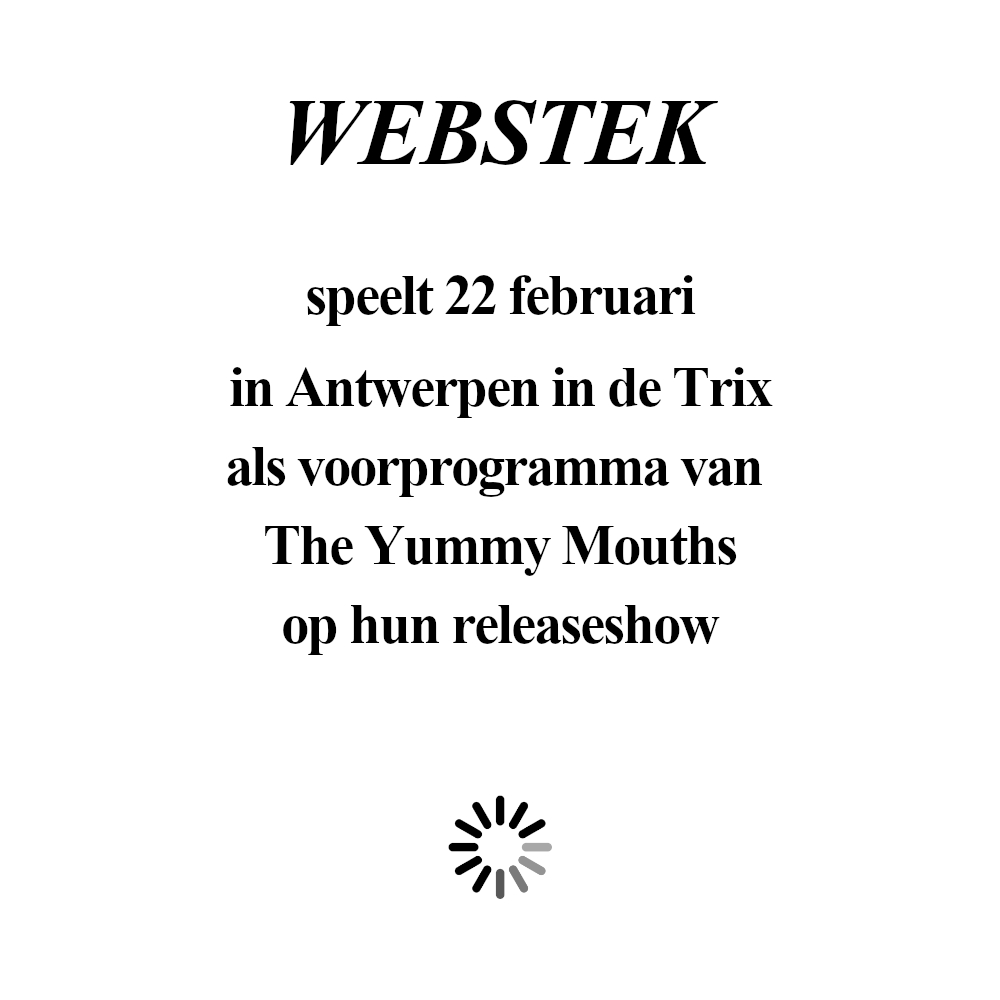 Antwerpen! 22 februari spelen we in de Trix!
INFO 👉 fb.me/e/4BcYPYbEo
TICKETS 👉 trixonline.be/nl/programma/t…