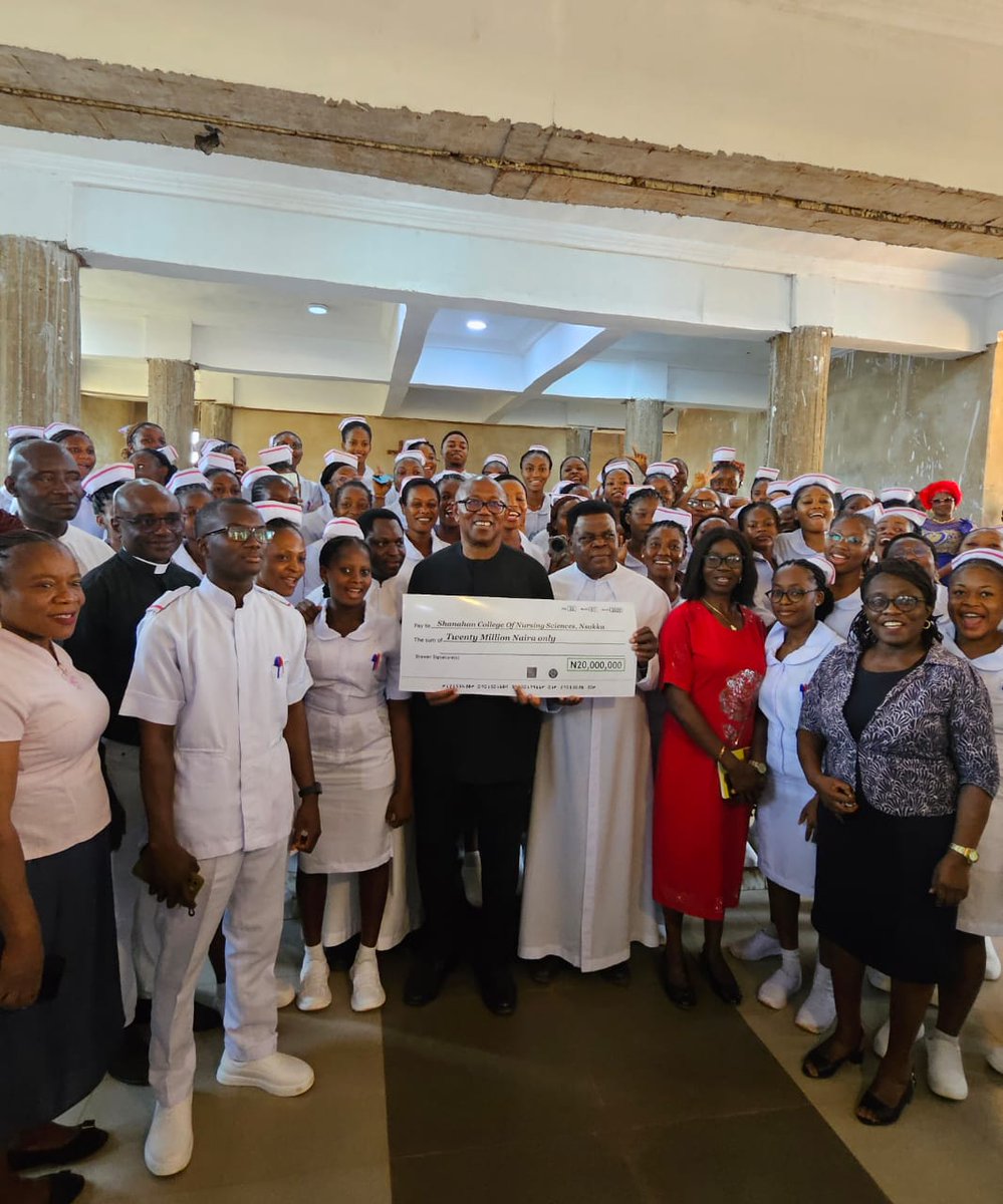 PeterObi's tweet image. Yesterday, I visited the College of Nursing Sciences and the School of Medical Laboratory Technicians at Bishop Shanahan Specialist Hospital, Nsukka—the only institution of its kind in the senatorial zone.

Like many other critical health and educational institutions across the…