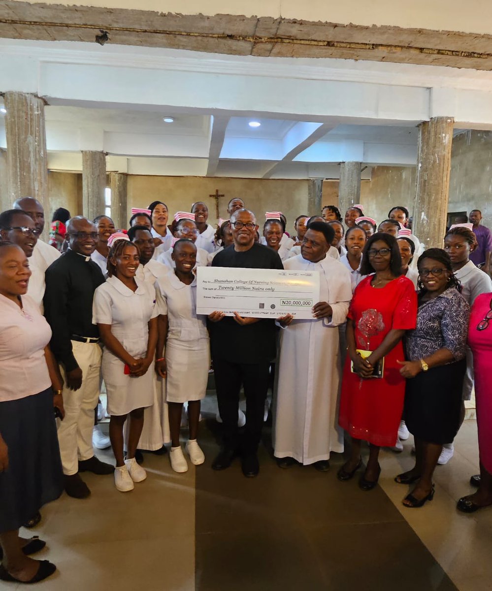 PeterObi's tweet image. Yesterday, I visited the College of Nursing Sciences and the School of Medical Laboratory Technicians at Bishop Shanahan Specialist Hospital, Nsukka—the only institution of its kind in the senatorial zone.

Like many other critical health and educational institutions across the…