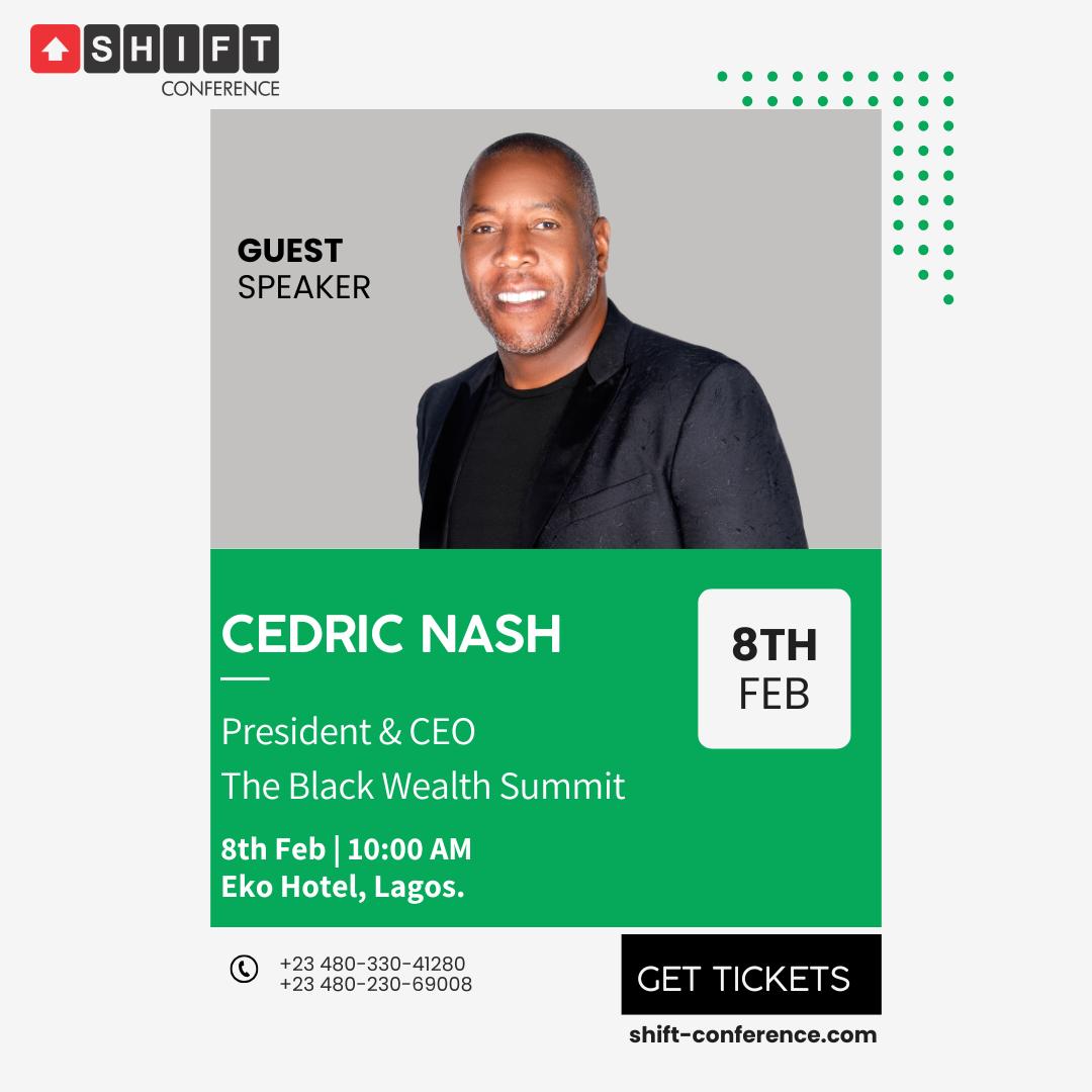sam_adeyemi's tweet photo. 🚀 7 DAYS TO GO! #SHIFTConference

🔥 Cedric Nash is coming to SHIFT! Get ready for game-changing insights on wealth-building &amp; success. Don’t miss it!

#SHIFT #CedricNash #Leadership #WealthBuilding #SamAdeyemi https://t.co/vBcy9CJ0FM
