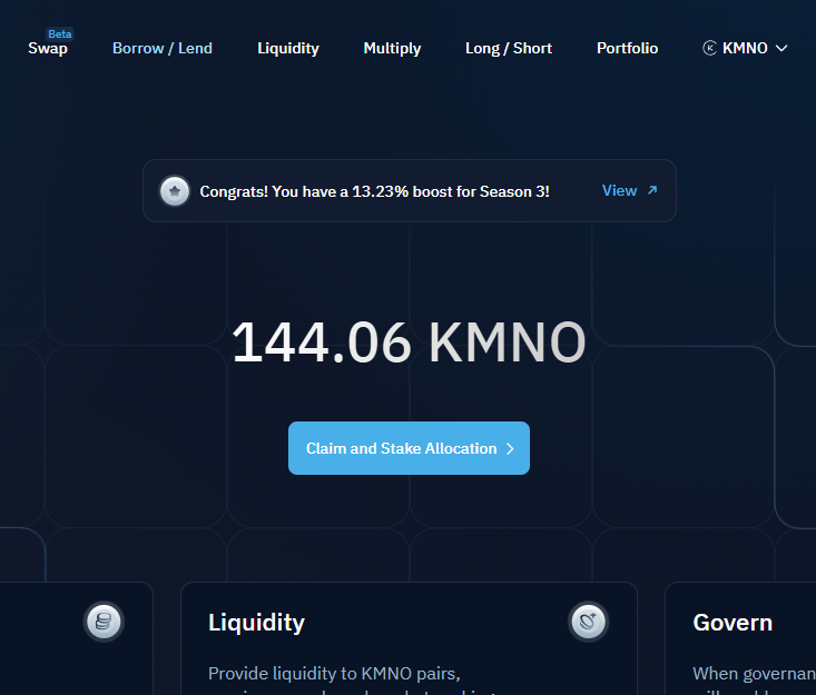 From0To10k's tweet photo. Au cas où cela vous aurait échappé, pensez à réclamer vos tokens $KMNO, récompenses de la saison n°2, sur le DEX Solana @KaminoFinance.

✅ L'URL : https://t.co/Y8dkorRUab

Personnellement, j'étais passé à côté avec 3 adresses. https://t.co/5iwnEQzqeN