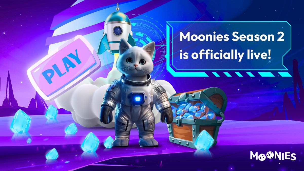 🚀 Moonies Season 2 is officially live! 🚀

The mining drills are back online and the moon holds more treasures than ever before! 💎💎💎

It's time to dig deeper and claim your rewards! 🏆

🔻 Start mining now: t.me/moonies_game_b…

#Moonies #Web3 #PlayToEarn