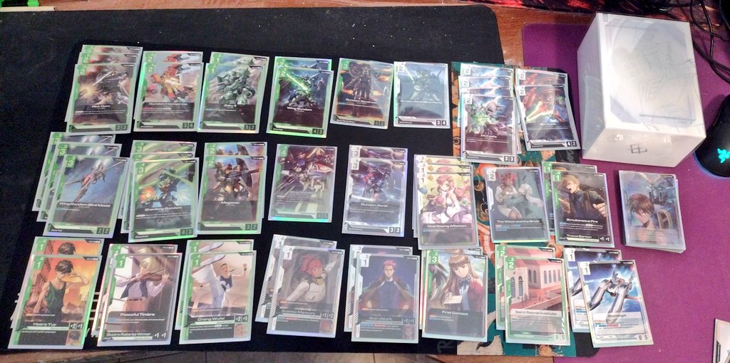 NationalGeoDade's tweet photo. With the beta pack the grind for the title of Meijin Dadeguchi starts, i'll be bringing big robots with big damage on the table.
#GUNDAMCARDGAME #bandai #threetimesthepassionofordinaryflamenco https://t.co/LayMj0hKAv