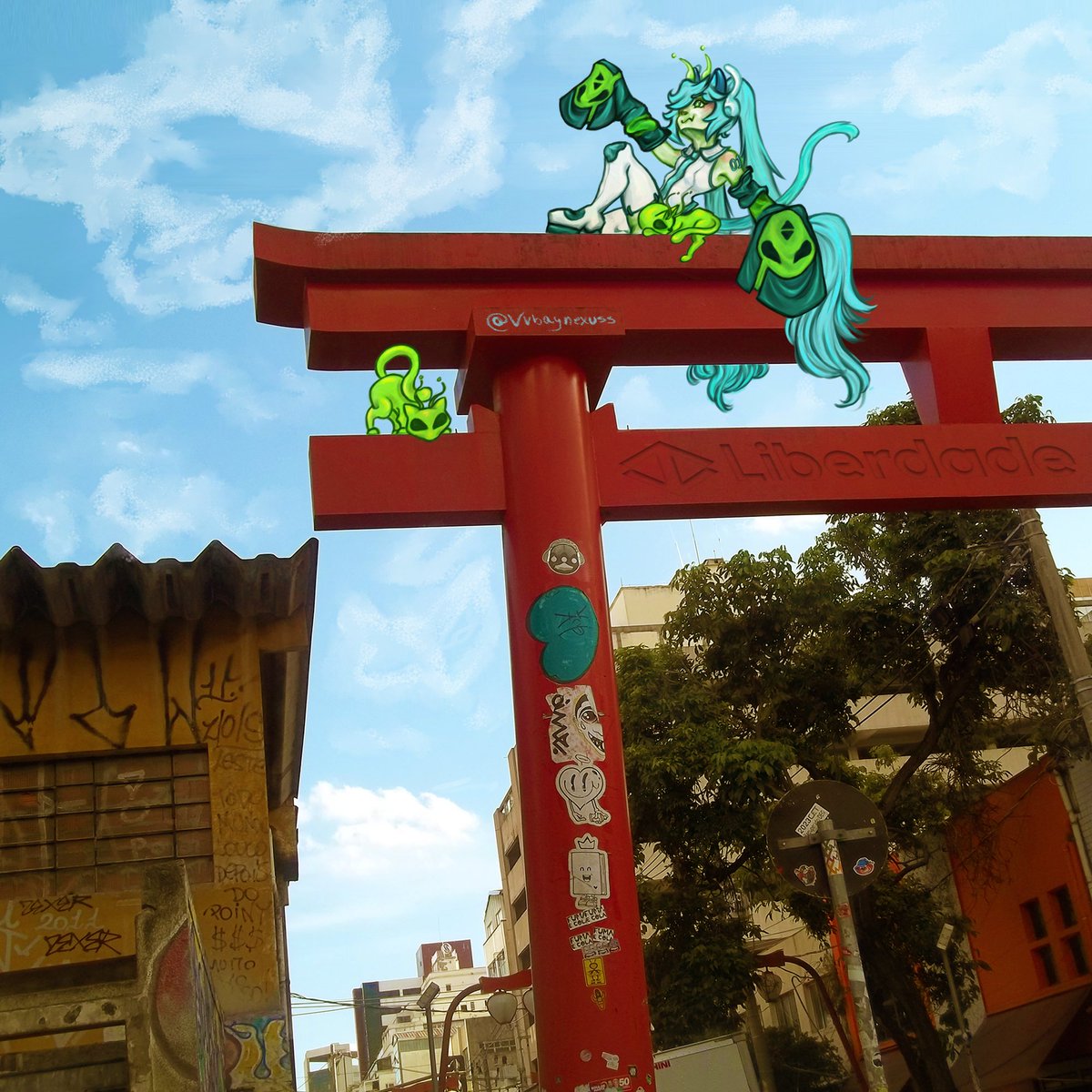 vvbay_'s tweet photo. Did glorpi miku on one of the pictures I took in my home country (são paulo, liberdade) ! https://t.co/PjOBfpMmGI