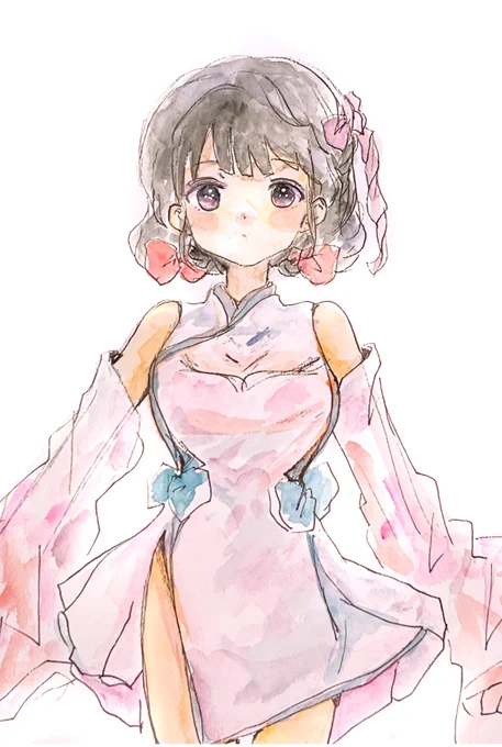 #イラスト #透明水彩 #アナログ絵 